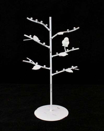 Vintage Rustic Jewellery Tree Display Stand Holder Display Organizer w Birds