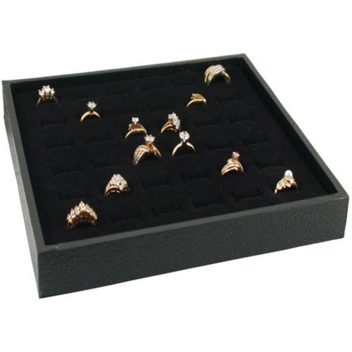 Jewelry Display Case Box 36 Ring Velvet Insert New- Free Shipping