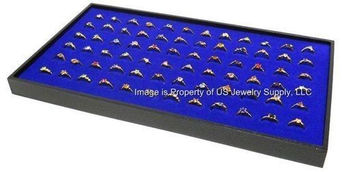 12 Blue 72 Ring Display Storage Stackable Trays