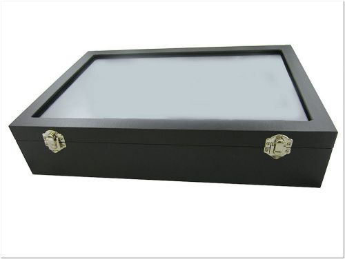 Bangle Watch Black Jewelry Glass Top Display Box Case