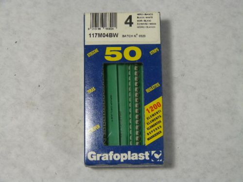 Grafoplast 117M04BW Wire/Cable Marker Strip 50 per box ! NEW !