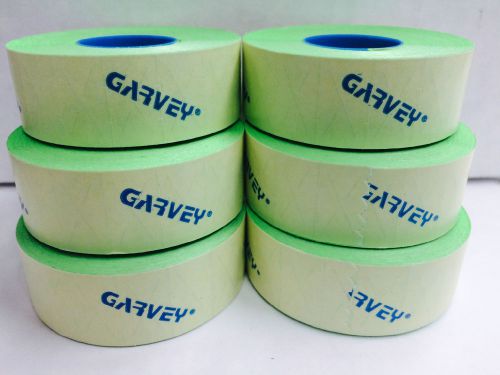 Genuine garvey labels for price gun 22-6  22-7  22-8  green 6 rolls 1) ink roll for sale
