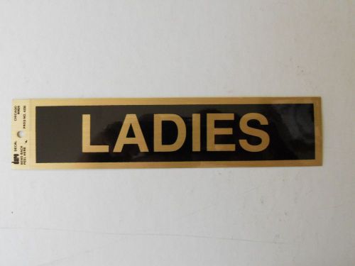 Ladies Decal  1 7/8&#034; x 7 3/4&#034; Black/Gold by Duro Decal