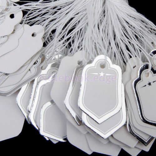 500Pcs Fashion Jewelry Garment Merchandise Label Price Pricing Tags Tie Strung