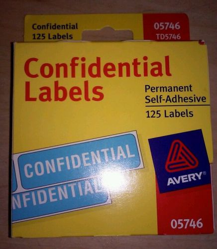 confidential lables blue 1 7_8in