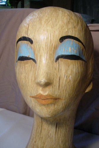 Vintage Painted Face Mannequin HEAD Rare Composition