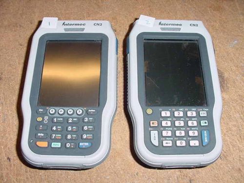 Pair of Intermec CN2 Handheld Barcode Scanners, Both Fire Up Fine, P/R.