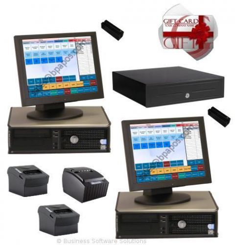 2 stn restaurant / bar touch pos system &amp; software for sale