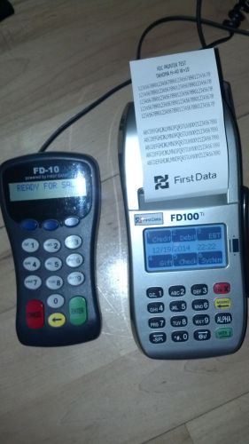 First data -- fd 100ti and fd 10 pin pad  **bundle/lot**    excellent condition for sale