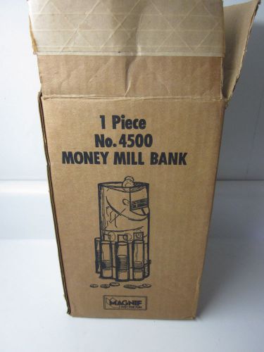 Vintage Money Mill Motorized Coin Bank Sorts Stacks Magnif U.S.A. with Batteries