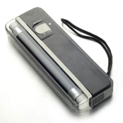 Black 2 in 1 Handheld Torch dajn Portable UV Light Money Detector Lamp Pen MSYG