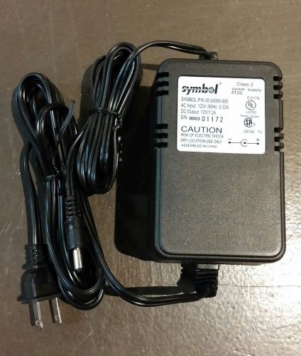 Symbol P/N 50-24000-005 Input 120V/60Hz output 12V/1.2A Power Supply AC Adapter