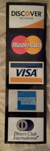 CREDIT CARD LOGO DECAL STICKER - Visa, MasterCard, Discover and American Express
