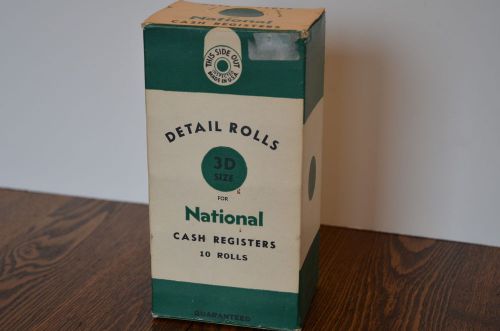 NATIONAL CASH REGISTER DETAIL ROLLS OF PAPER 10 ROLLS IN BOX