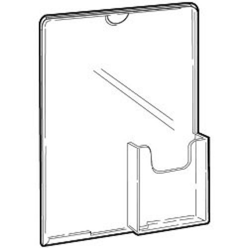 8.5x11 tru-vu wall mount sign holder with pocket    lot of 12     ds-bbmtvf-5-12 for sale