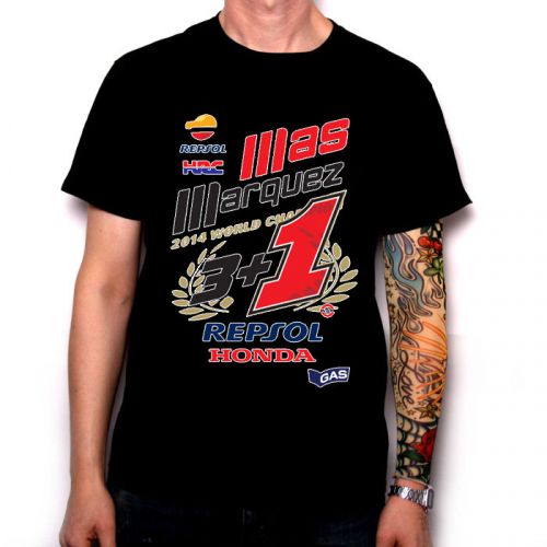 New Marc Marquez 93 Moto GP Art Logo Black Mens T-SHIRT Shirts Tees Size S-3XL