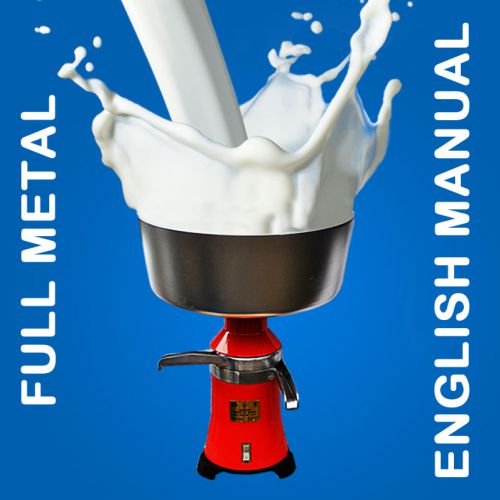 Full metal 100 l/h electric milk cream separator motor sich with elglish manual for sale