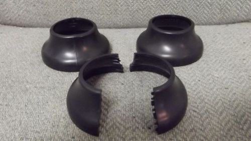 2 Wrought Iron Handrail Stair Rail Pipe Post Covers Bases Shoes Feet 1 1/2&#034;round