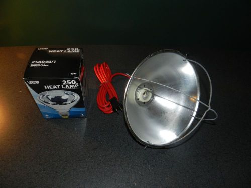 Mid State 10 1/2&#034; Brooder Shade with Hook BJ209 With Feit 250R40/1 Lamp NIB NR