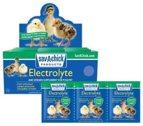 Sav-A-Chick Poultry Chicken Vitamins &amp; Electrolytes 3 pack: 1 pack = 1 gallon