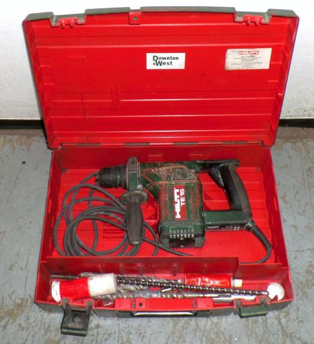 Hilti te-15 electric rotary hammer drill with grease, 7 bits &amp; attachments for sale