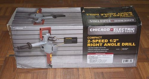 Chicago Electric Power Tools 1/2&#034; Compact 2-Speed Right Angle Drill *BRAND NEW*