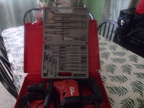 HILTI  TE25 SDS 115V 2 MODES ROTARY HAMMER DRILL WITH BITS , CHISELS, HILTI CASE