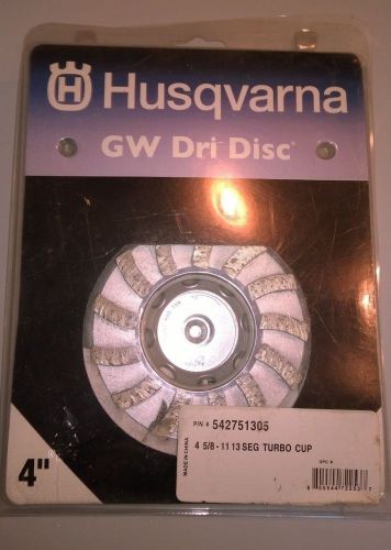 Husqvarna GW Turbo Dri Disc Diamond Grinding Cup Wheel 4x5/8&#034;