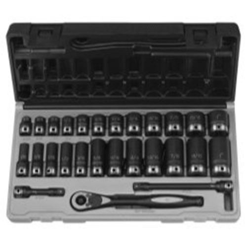 Grey pneumatic 81627rd 3/8&#034; drive 27pc standard fractional duo-socket set new for sale