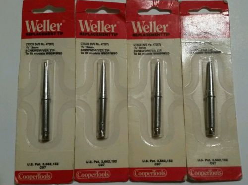 4 New Weller CT5C6 600° 1/8&#034; Screwdriver Tip for W60P &amp; W60P3 Soldering Irons