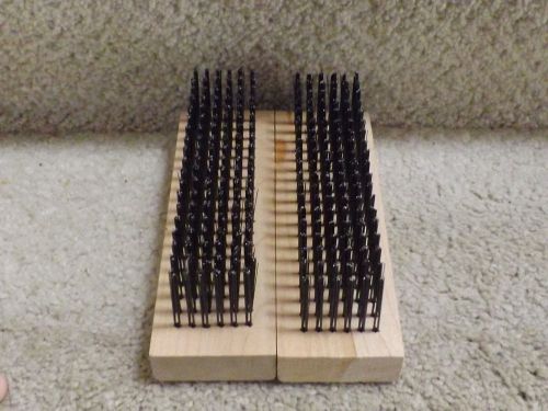 *NEW* 2 DQB WIRE SCRATCH BRUSH, STRAIGHT BACK, 6 X 19 ROW, TEMPERED STEEL, WOOD