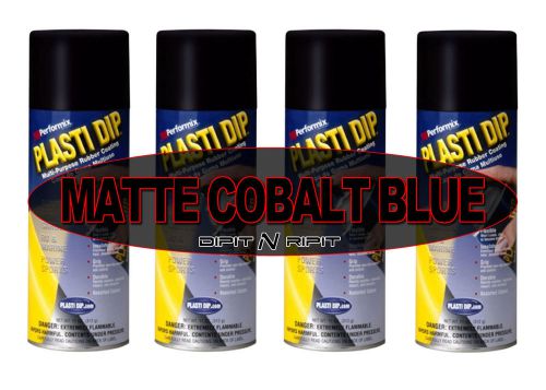 Performix Plasti Dip 4 Pack of Cobalt Blue Spray Can Rubber Dip Coating 11oz