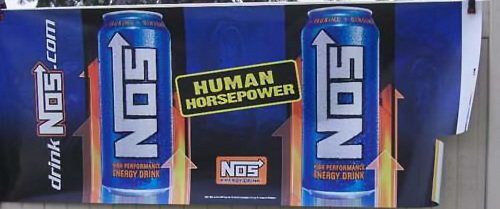 Nos human horsepower logo ice barrel cooler wrap~new for sale