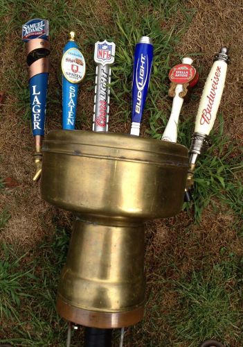 Beer Tap System Full Brass Truly Vintage With Ceramic Handles