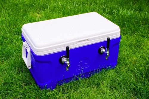 52 quart 2 tap jockey box beer cooler - enjoy 2 different cold kegs anywhere! for sale