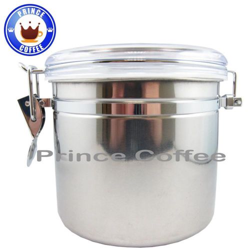 Coffee Airproof Storage Container Vault Stainless Steel Canister 10 X 16cm