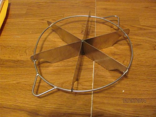 6 SLICE COMMERCIAL STAINLESS STEEL CAKE PIE GUIDE CUTTER-VERY GOOD USED COND