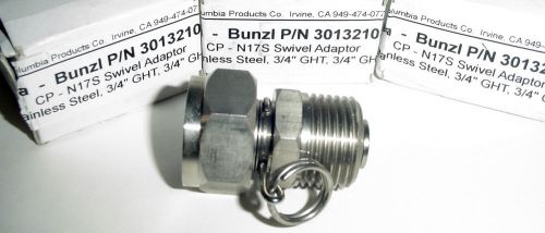 NEW Lot/QTY (3) BUNZL 301321031 CP N17S Stainless Steel Swivel Adapters~Bakery