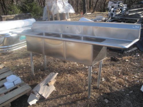 John Boos E3S8-18-12T18-X Three Compartment Sink - NEW!!