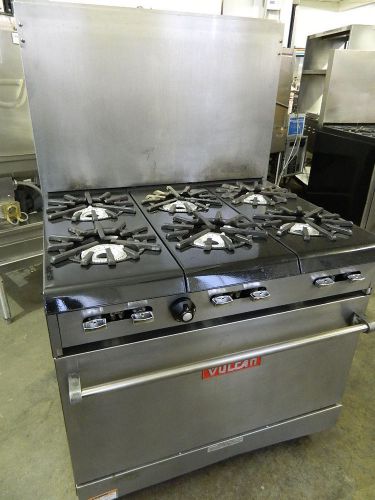 Vulcan g36  series  6 burner nat gas restaurant range w/ standard oven base for sale
