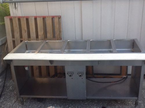 electric steam table 5 well