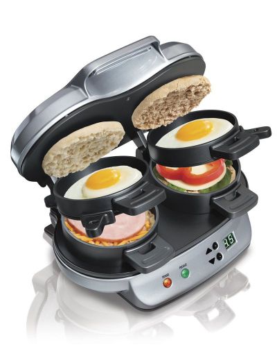 New Dual Hot Homemade Breakfast Sandwich Maker Free Shipping