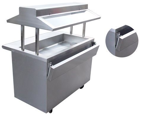 New commercial kitchen gas buffet table w sneeze guard - 36&#034; for sale