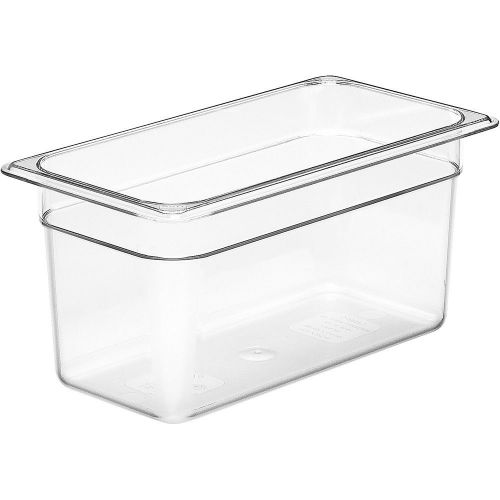 Cambro 1/3 gn food pan, 6&#034; deep, 6pk clear 36cw-135 for sale