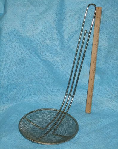 Crestware Commercial 6-1/2&#034; Round Stainless Steel Screen Wire Mesh Skimmer Ladle