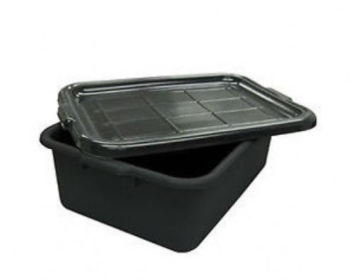 Adcraft DB7-1520BK Heavy Duty Plastic Dish Box Black