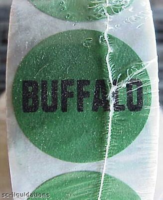 ~BUFFALO~ Food Identifier Labels, Green, Roll/1000