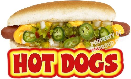 Hot Dogs Dog Concession Food Truck Van Menu Vinyl Sign Sticker Decal 10&#034;
