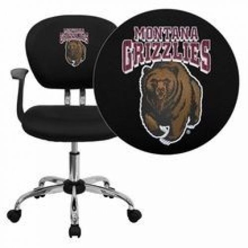 Flash Furniture H-2376-F-BK-ARMS-40018-EMB-GG Montana Grizzlies Embroidered Blac