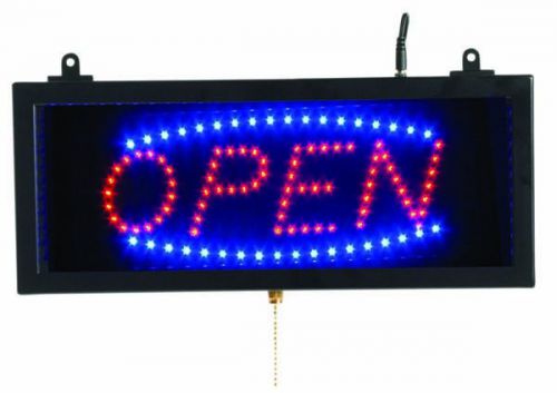 Aarco OPE02S. High Visibility LED OPEN Sign. 3 Display Modes. Size 6.75in.H x 16